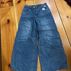 Stylish Blue Wide Leg Women's Jeans